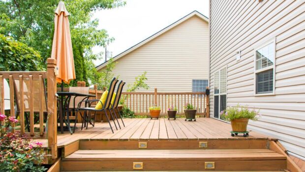 How can you benefit by constructing a patio in your property?